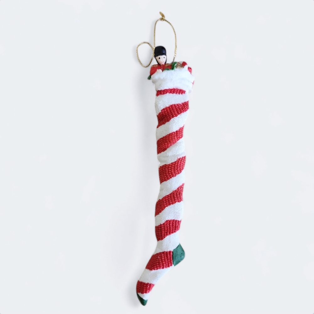Vintage Christmas Toy Long Stocking Ornament - Picture 7 of 7